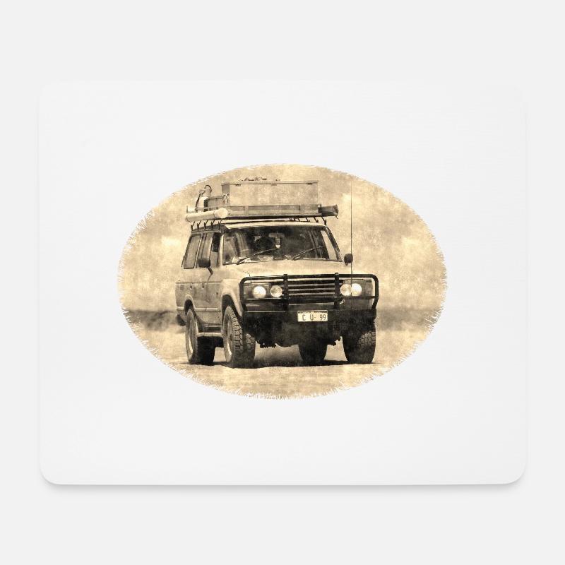 Auto, Geländewagen, Offroad, Reise, australien - Mousepad (Querformat) - Weiß