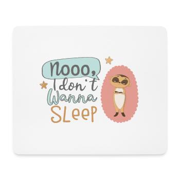 Kleines freches Erdmännchen will nicht schlafen - Mousepad (Querformat) - Weiß - Vorne