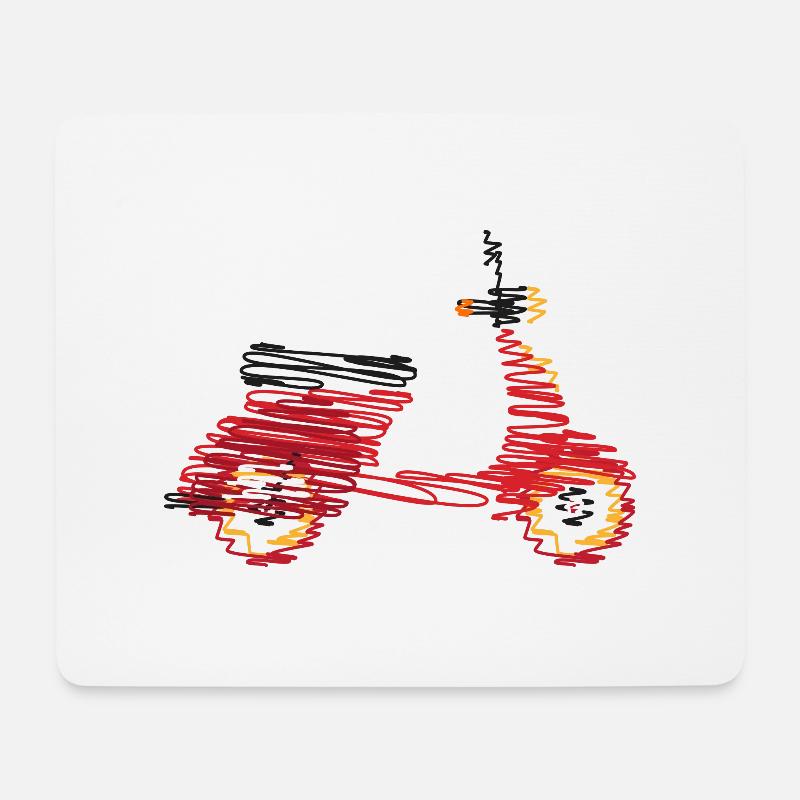 Roller - Tapis de souris (format paysage) - blanc