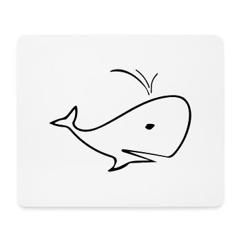 whale - Mouse Pad (horizontal) - white - Front