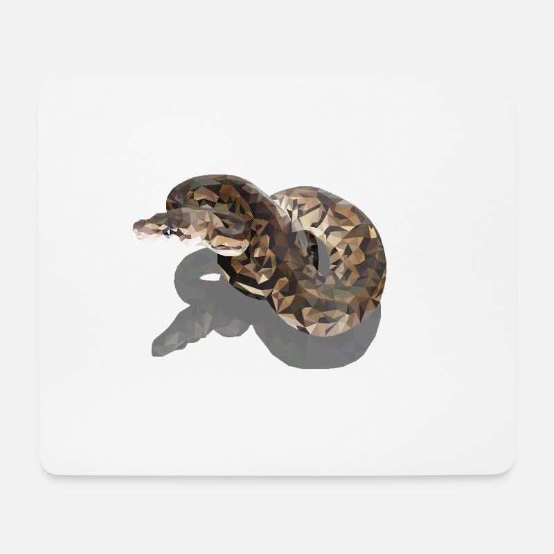 Poly Schlange - Mousepad (Querformat) - Weiß