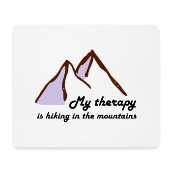 Meine Therapie ist wandern in den Bergen Geschenk - Mousepad (Querformat) - Weiß - Vorne