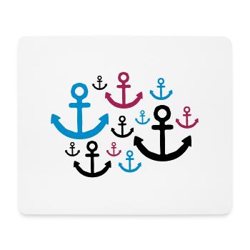 muster anker viele tattoo boot schiff schwimmen me - Mousepad (Querformat) - Weiß - Vorne