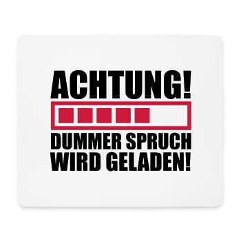 achtung_dummer_spruch_wird_geladen_f2 - Mousepad (Querformat) - Weiß - Vorne