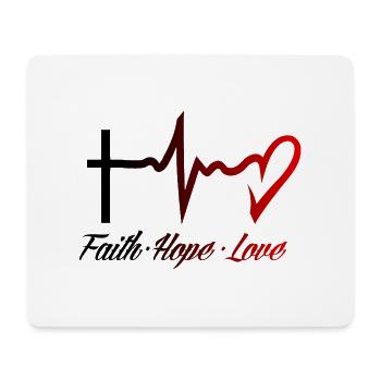 Glaube Hoffnung Liebe - Mousepad (Querformat) - Weiß - Vorne