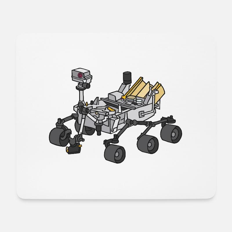 Marsrover Curiosity - Mousepad (Querformat) - Weiß