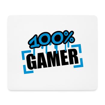 100 Procent Gamer - Tapis de souris (format paysage) - blanc - Devant