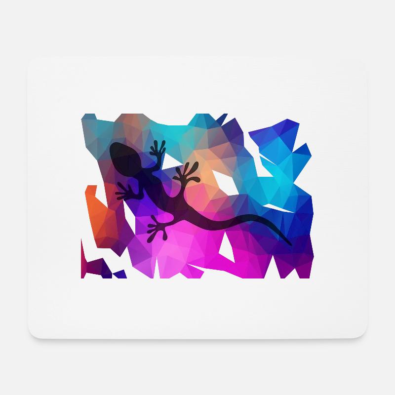 Gecko On Glass - Mousepad (Querformat) - Weiß