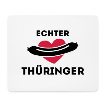 Réel Thuringe - Bratwurst amour - Tapis de souris (format paysage) - blanc - Devant