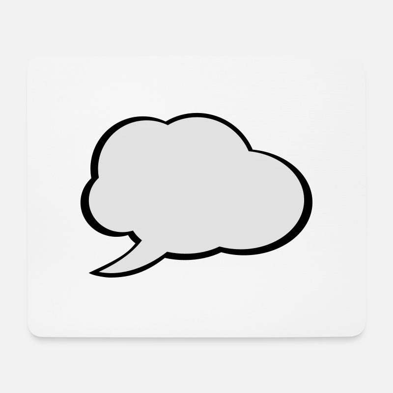 Speech Bubble - Mousepad (Querformat) - Weiß