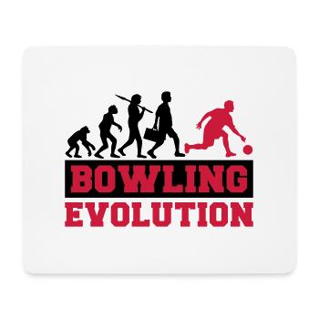 Bowling Evolution - Mousepad (Querformat) - Weiß - Vorne