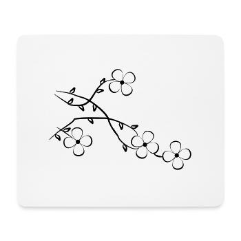 Blumen - Mousepad (Querformat) - Weiß - Vorne