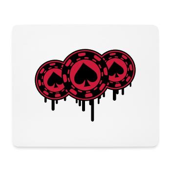 poker_chips_gr2 - Mouse Pad (horizontal) - white - Front