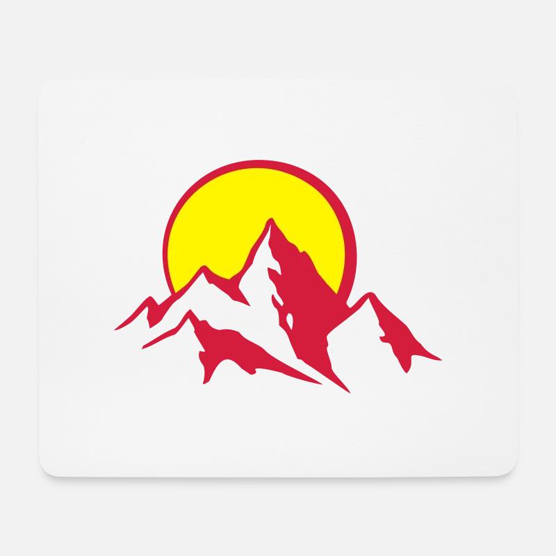 bergpanorama_4_2c - Mousepad (Querformat) - Weiß
