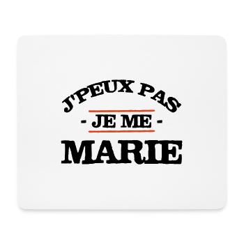 Je me marie evg cadeau - Tapis de souris (format paysage) - blanc - Devant