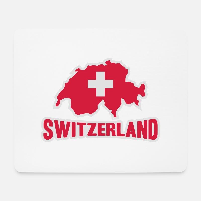Switzerland Logo - Mousepad (Querformat) - Weiß