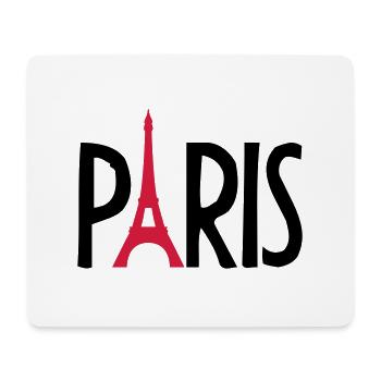 Eiffel Tower France Paris Logo - Mousepad (Querformat) - Weiß - Vorne