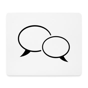 sprechblase_f1 - Mousepad (Querformat) - Weiß - Vorne
