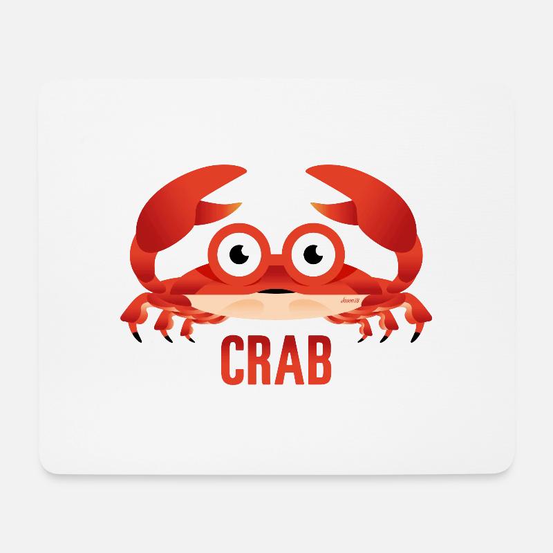 CRAB - Mousepad (Querformat) - Weiß