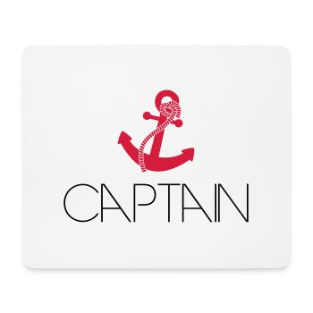 Captain Cool Anchor Logo - Mousepad (Querformat) - Weiß - Vorne
