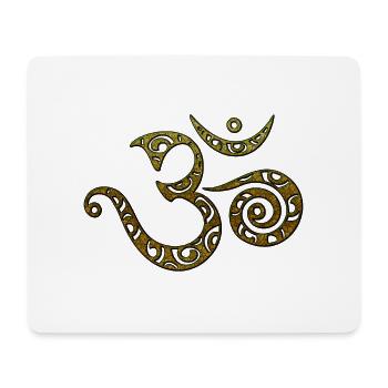 OM, AUM, BUDDHISM, SPIRITUALITY, MANTRA, YOGA, ZEN - Mousepad (Querformat) - Weiß - Vorne