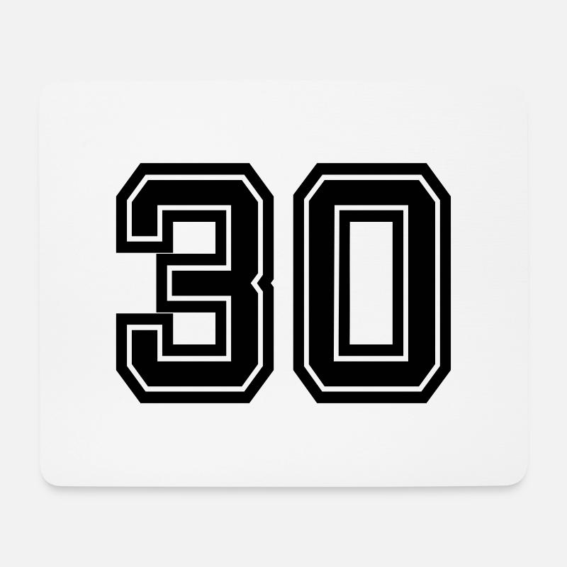 30 - Mousepad (Querformat) - Weiß