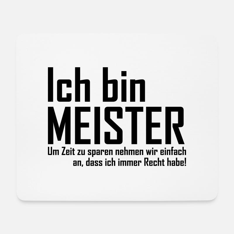 ich bin meister - Mousepad (Querformat) - Weiß