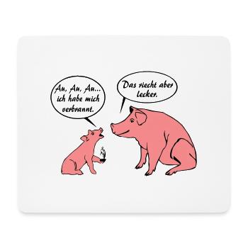 BBQ Schweine - Mousepad (Querformat) - Weiß - Vorne