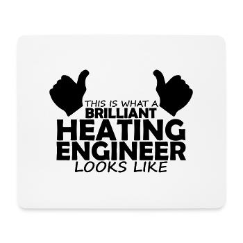 brilliant heating engineer - Mouse Pad (horizontal) - white - Front