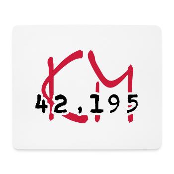 Marathonstrecke / marathon distance 42,195 km (2c) - Mouse Pad (horizontal) - white - Front