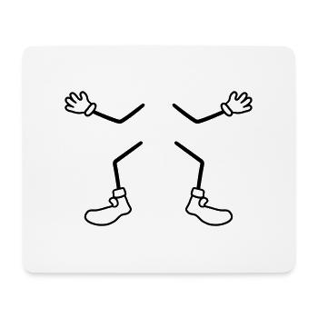 sans koerper jambes pauvres haende fuesse chaussures hands - Tapis de souris (format paysage) - blanc - Devant