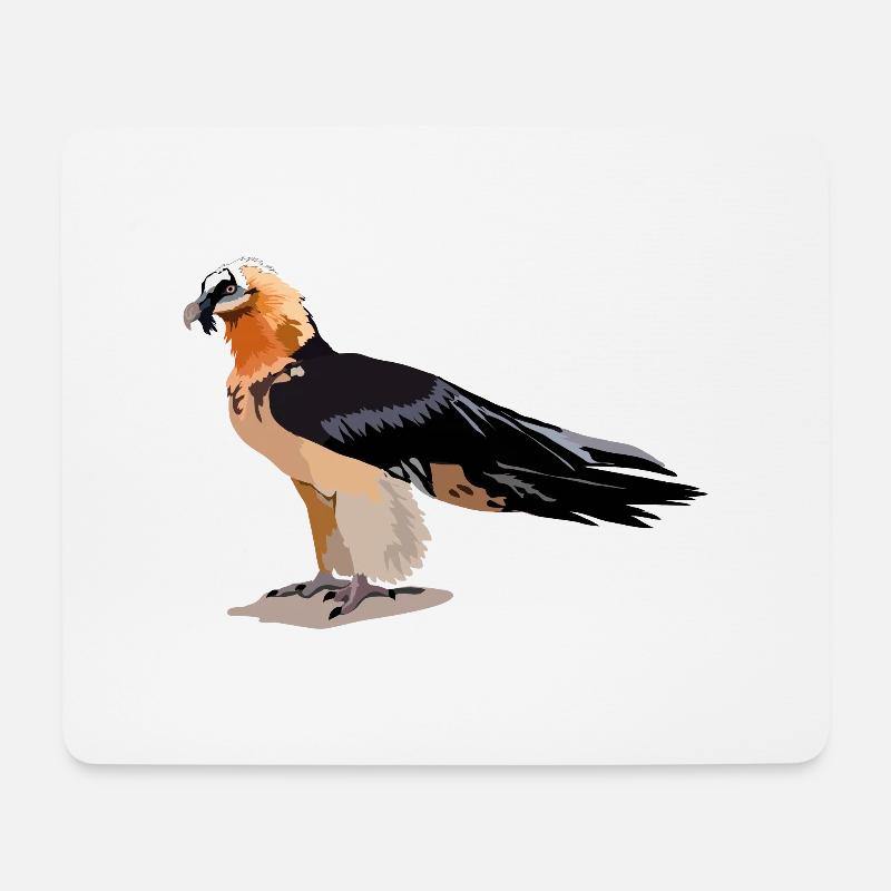 Bartgeier - Mousepad (Querformat) - Weiß