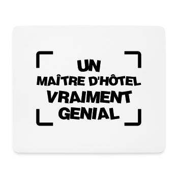 Maître d'Hôtel / Hôtellerie / Hôtel / Hotel - Tapis de souris (format paysage) - blanc - Devant