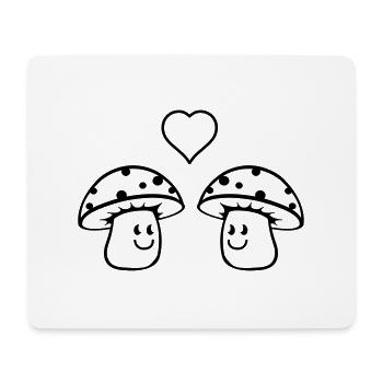 pilze_in_love_1 - Mouse Pad (horizontal) - white - Front