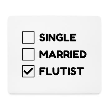 Flute - Flautist - Music - Musik - Musique - Mouse Pad (horizontal) - white - Front