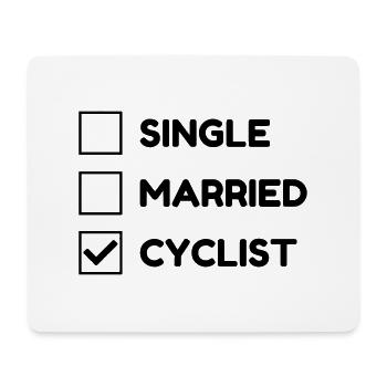 Cyclisme / Cycliste / Vélo / VTT / BMX - Tapis de souris (format paysage) - blanc - Devant