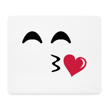 kiss_face_02 - Mouse Pad (horizontal) - white - Front