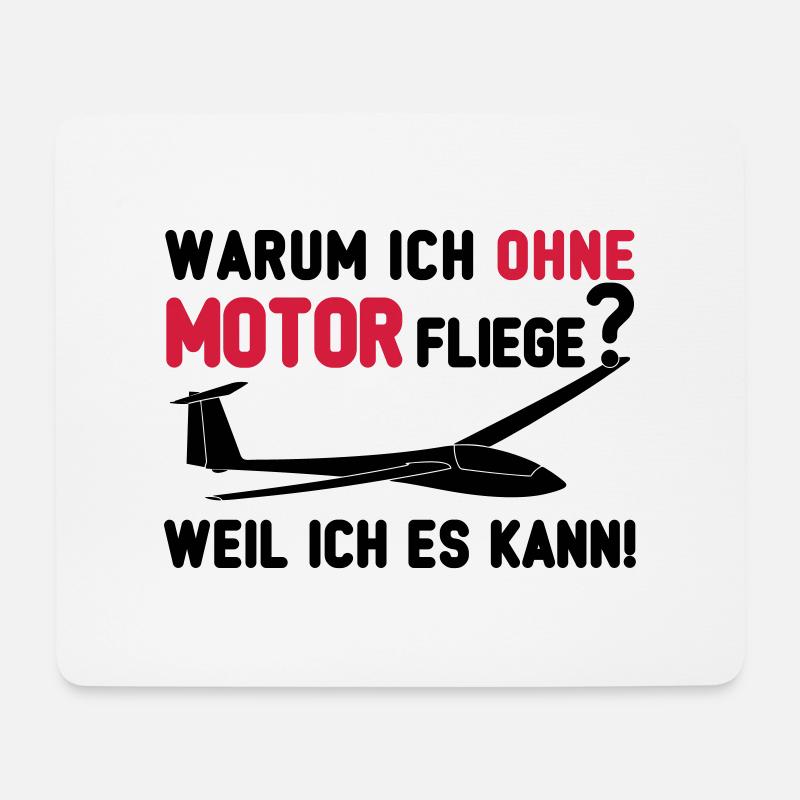 Segelfliegen ohne Motor Geschenk - Mousepad (Querformat) - Weiß