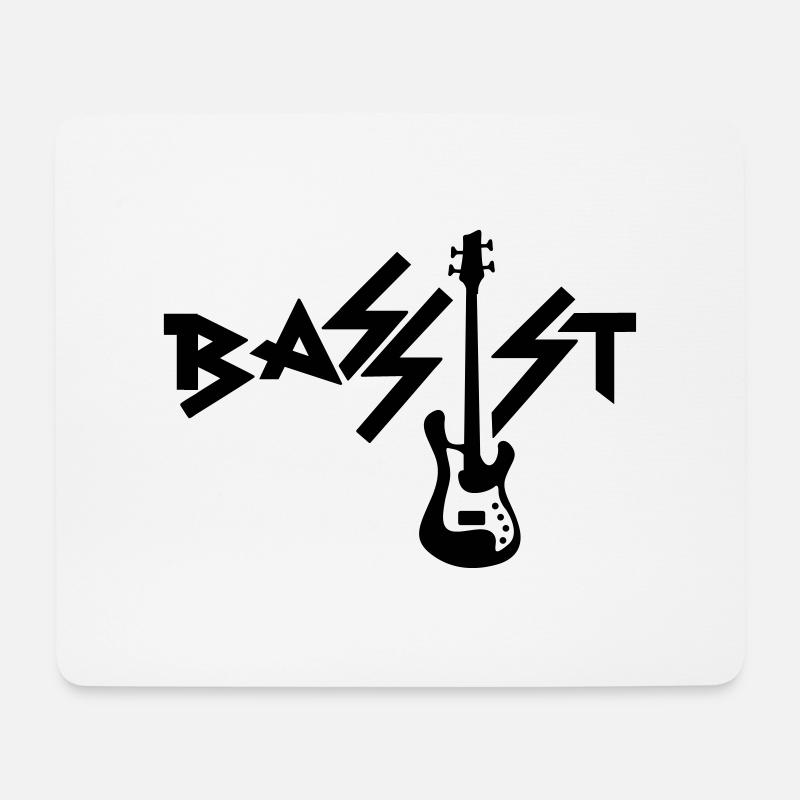 Bassist - Mousepad (Querformat) - Weiß