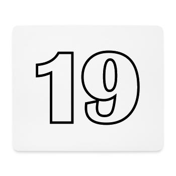 19 - Mousepad (Querformat) - Weiß - Vorne