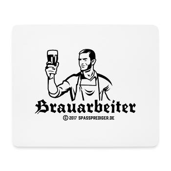Bier Design Brauarbeiter - Mousepad (Querformat) - Weiß - Vorne