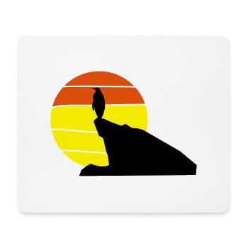 pinguin_sonnenuntergang - Mousepad (Querformat) - Weiß - Vorne