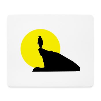 pinguin_bei_vollmond - Mousepad (Querformat) - Weiß - Vorne