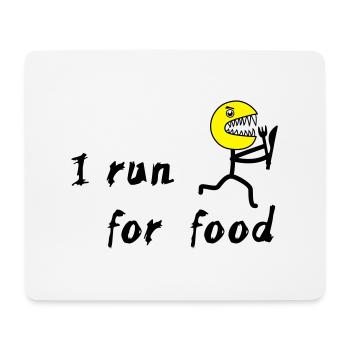 Running - I run for food - Tapis de souris (format paysage) - blanc - Devant