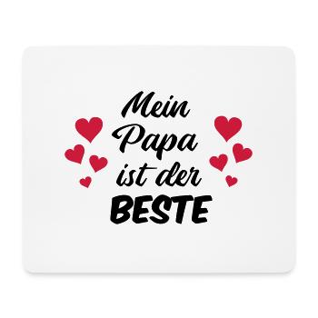 papa_ist_der_beste - Mousepad (Querformat) - Weiß - Vorne