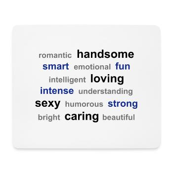 word cloud - Mouse Pad (horizontal) - white - Front