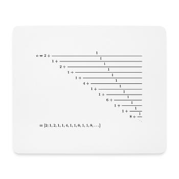 Euler's number as a chain break - Mouse Pad (horizontal) - white - Front