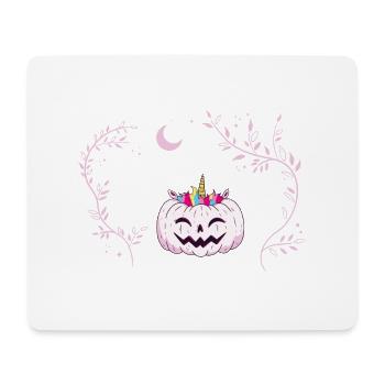 Einhornkürbis- Rosa Kürbis als Einhorn verkleidet - Mousepad (Querformat) - Weiß - Vorne