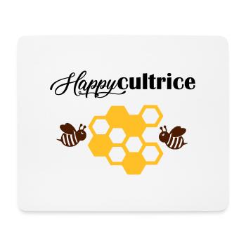 happycultrice - Tapis de souris (format paysage) - blanc - Devant