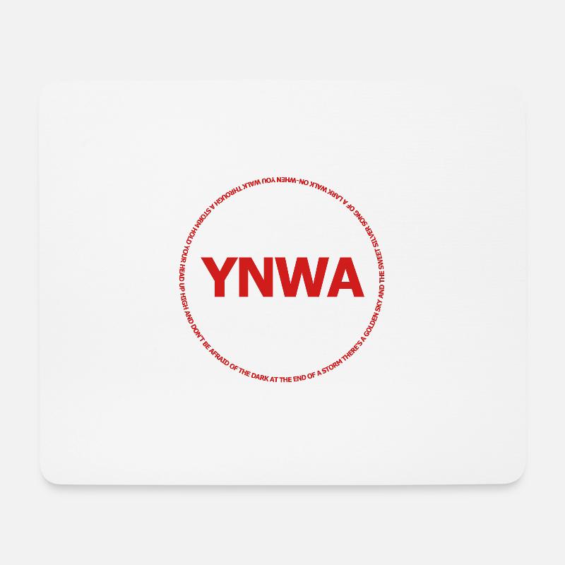 YNWA Kreis - Mousepad (Querformat) - Weiß